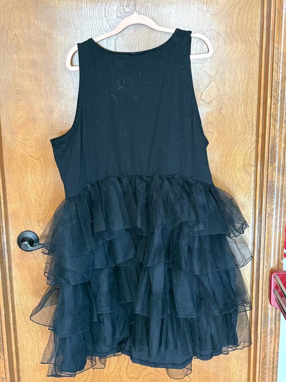 Torrid Tulle Dress Size 3 Black Layered Tiered Ruffle Hem Tank Dress New
